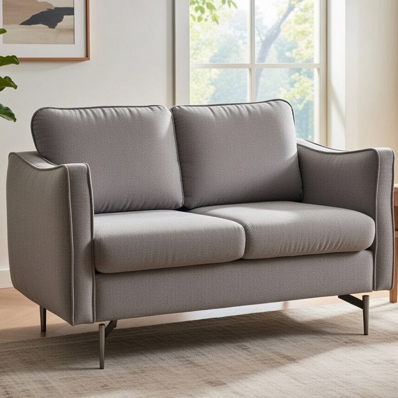 Polstret Mid Century moderne træramme Loveseat til stuen