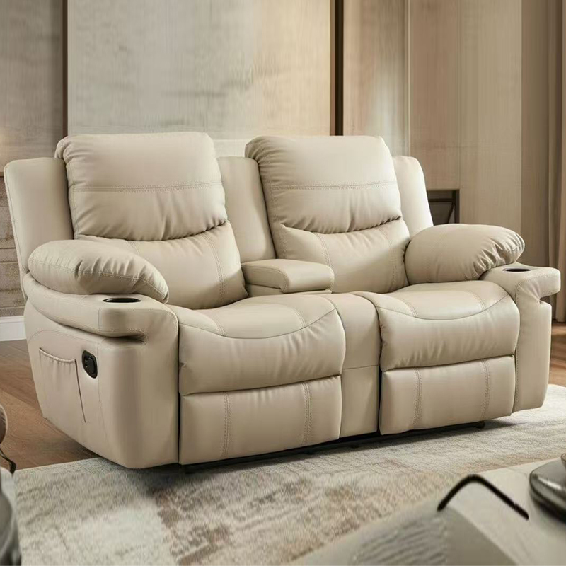 Læderpolstret Manuel Motion Loveseat hvilestol